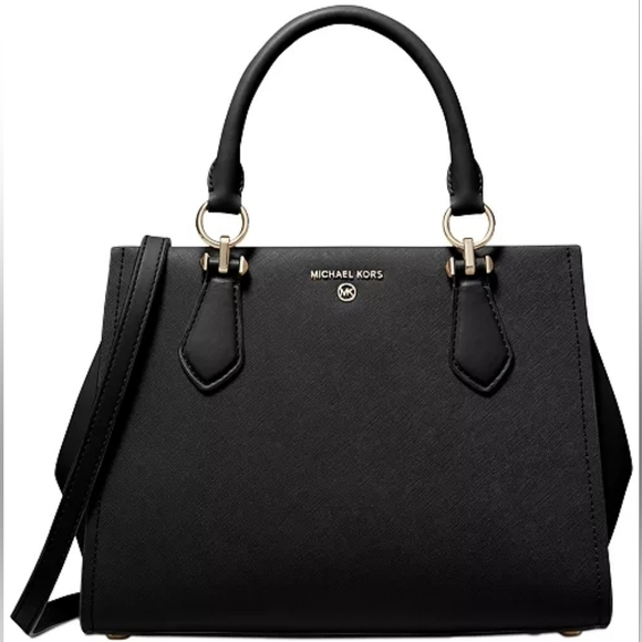 MICHAEL Michael Kors Handbags - NEW MICHAEL Michael Kors Marilyn Medium Leather Satchel Black